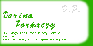 dorina porpaczy business card